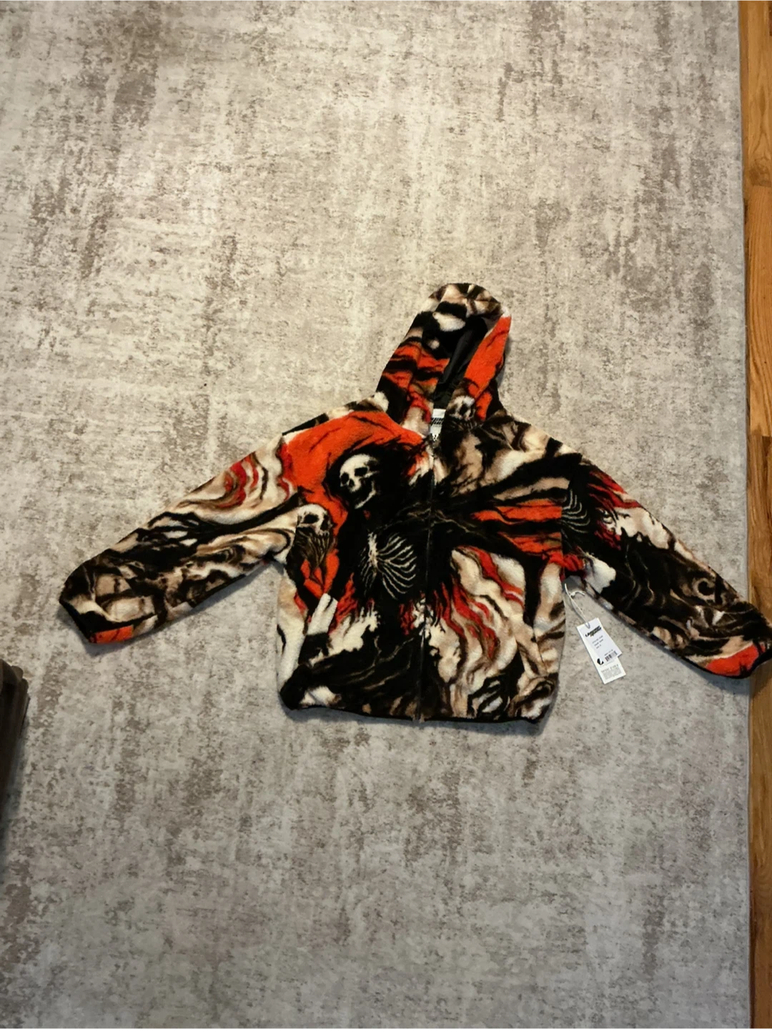 Voyage studios Fuzzy Skull Print Hoodie - photo 2
