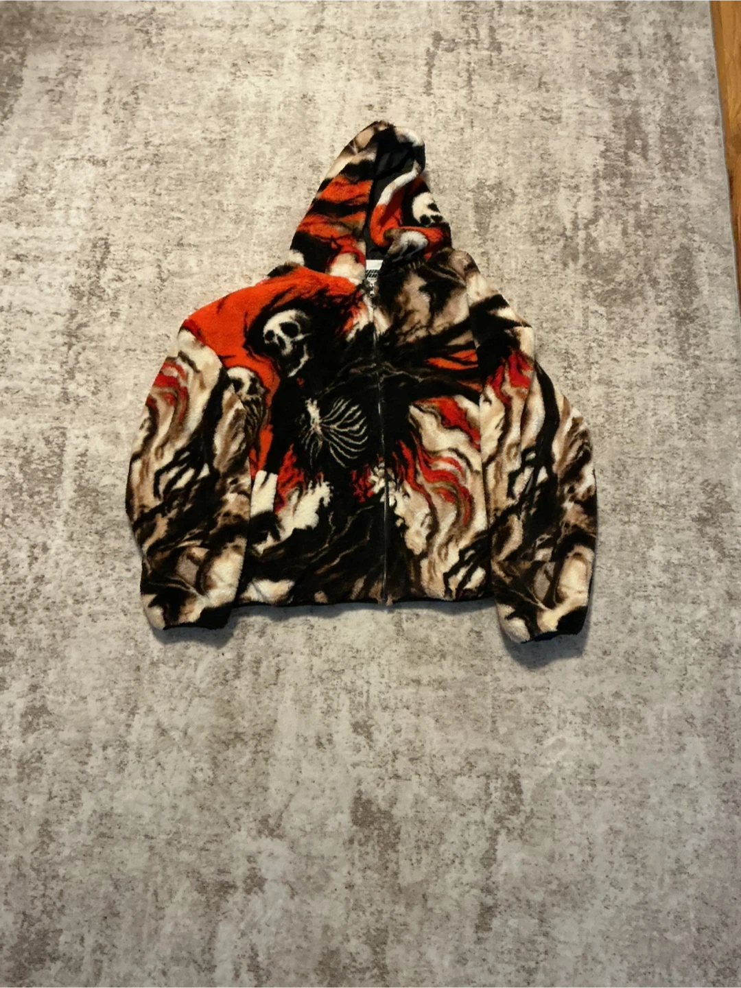 Voyage studios Fuzzy Skull Print Hoodie - photo 3