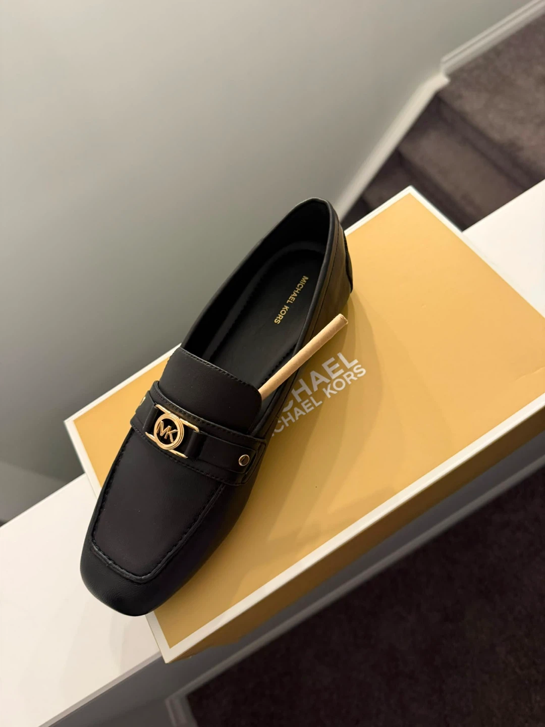 Michael Kors Black Leather Loafers