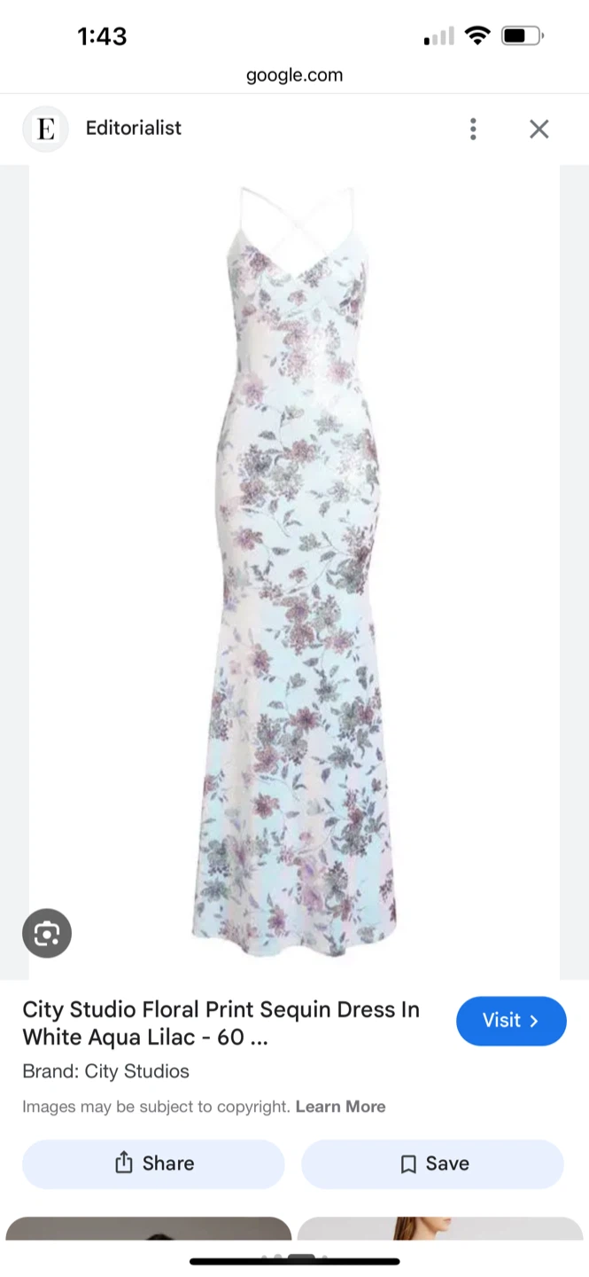 City Triangles Floral Sequin Gown XL