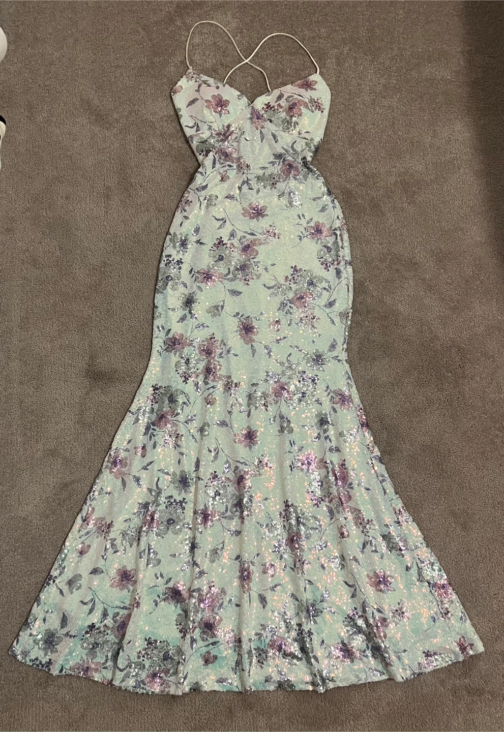 City Triangles Floral Sequin Gown XL - photo 2