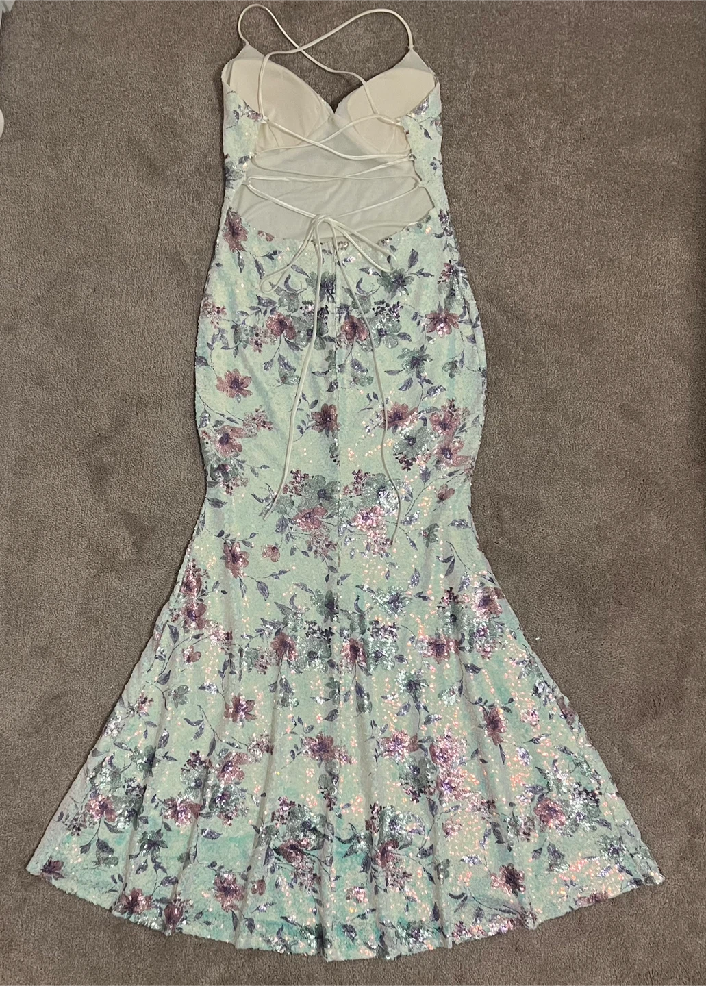 City Triangles Floral Sequin Gown XL - photo 4