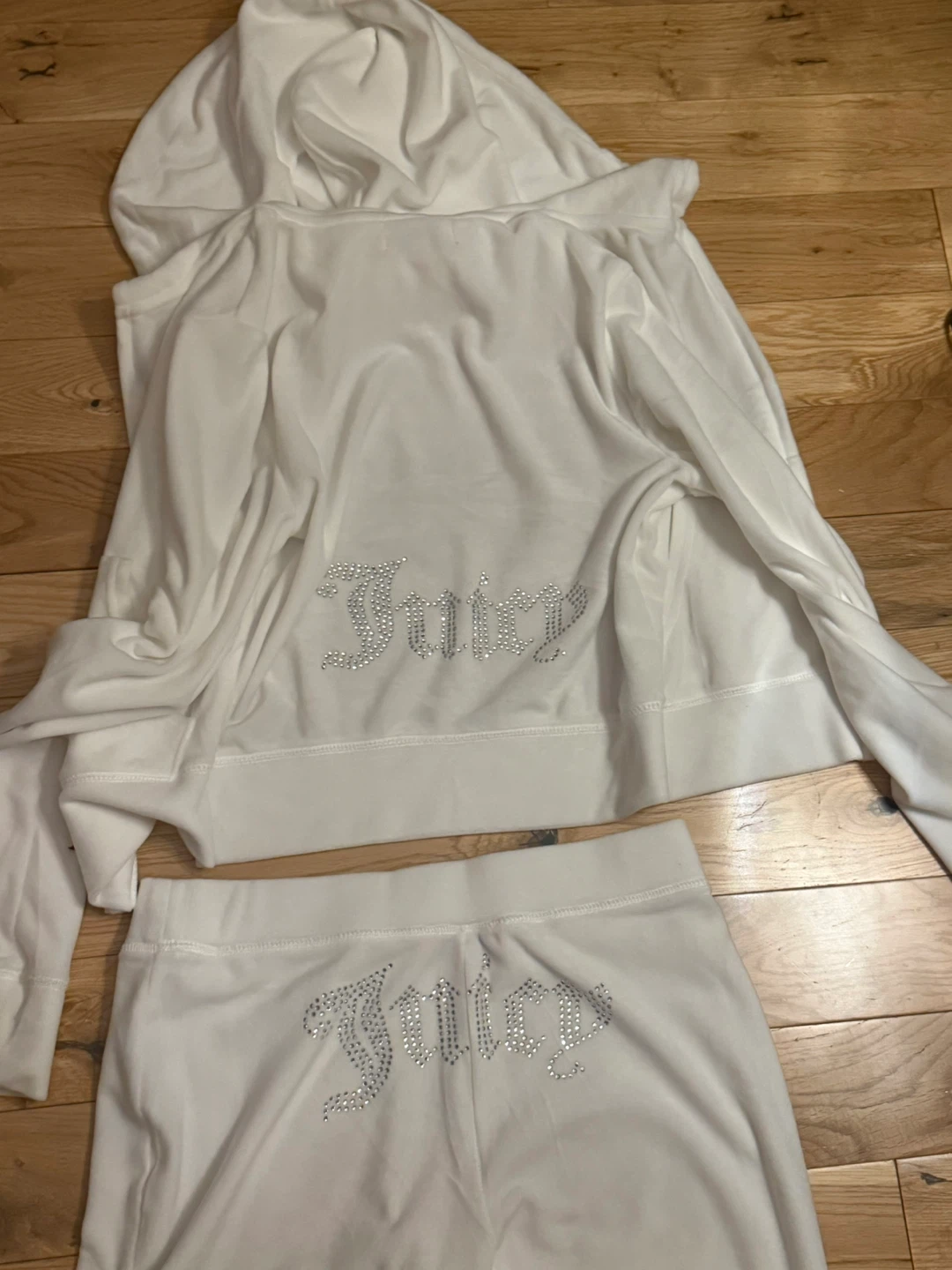Juicy Couture White Velour Tracksuit Set