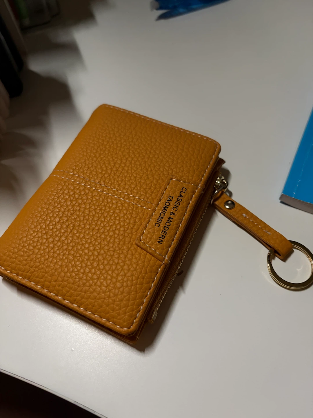 Faux leather bifold wallet