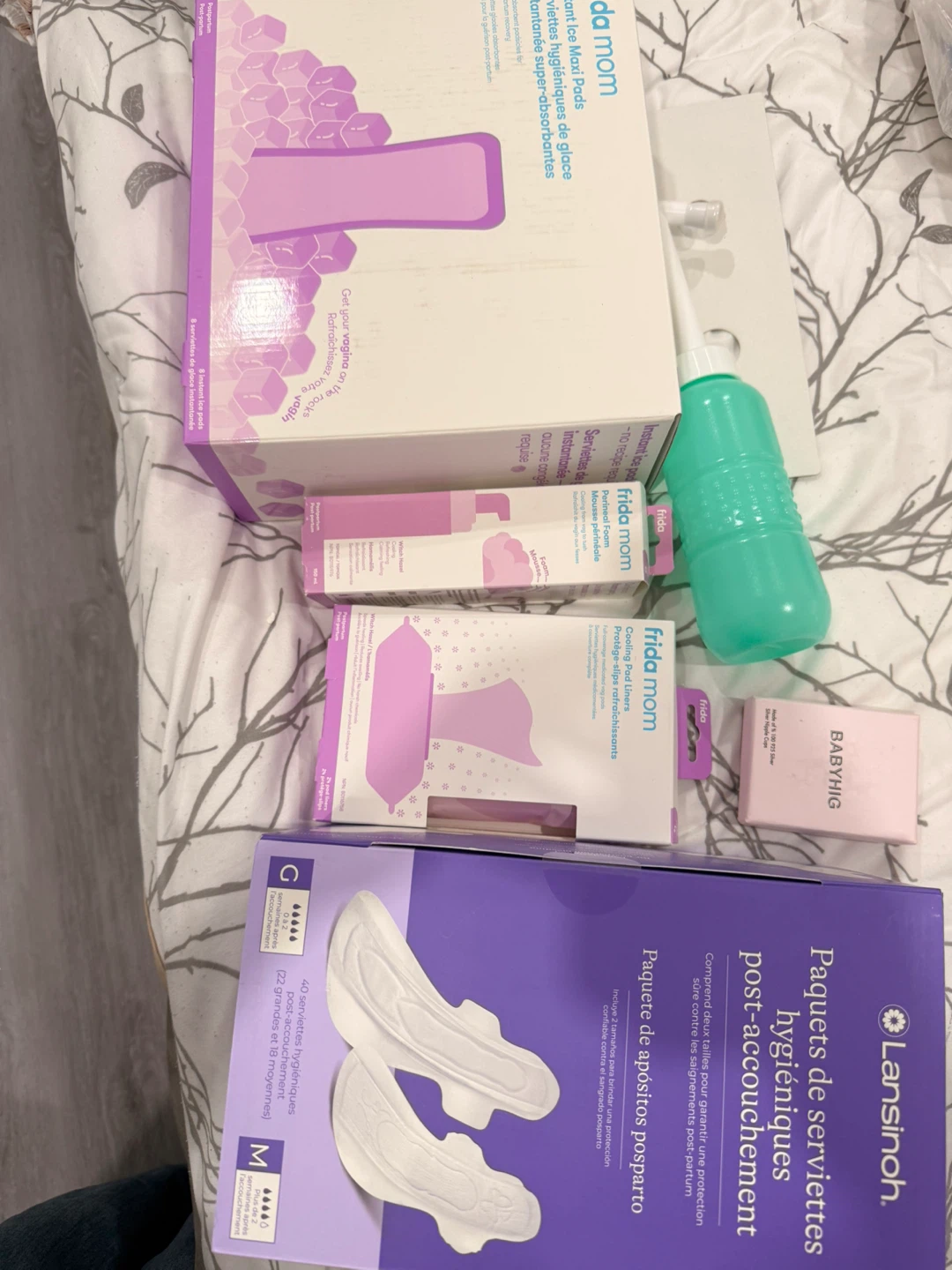 Frida Mom kiT Instant Ice Maxi Pads & Perineal cooling pads Foam