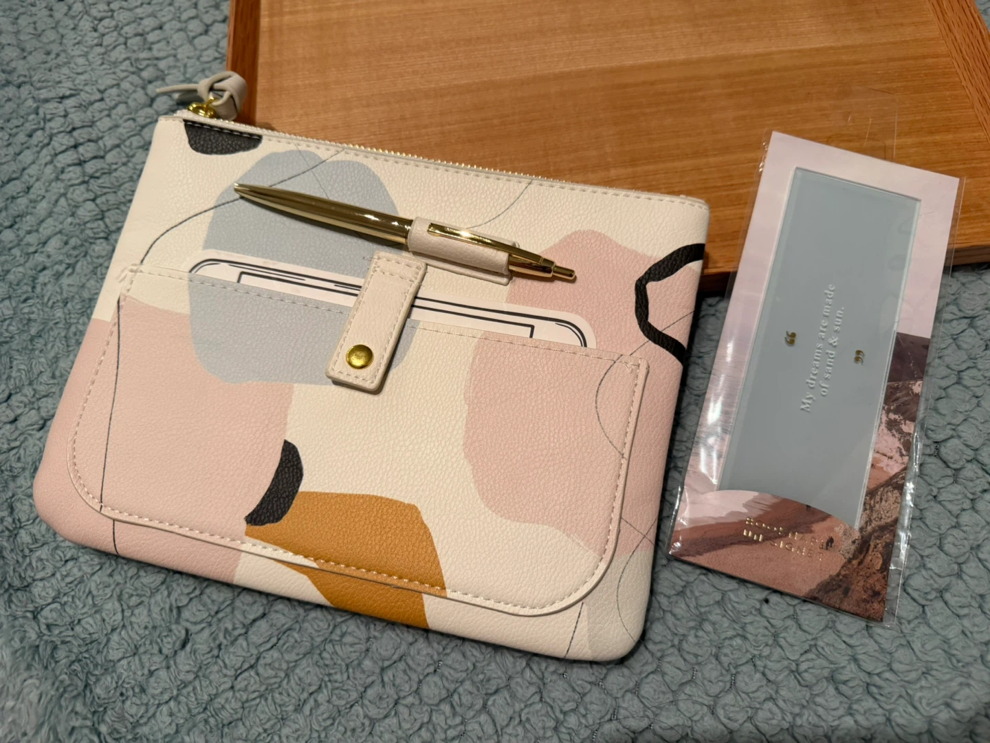 Brand new Pouch with Pen and Bookmark