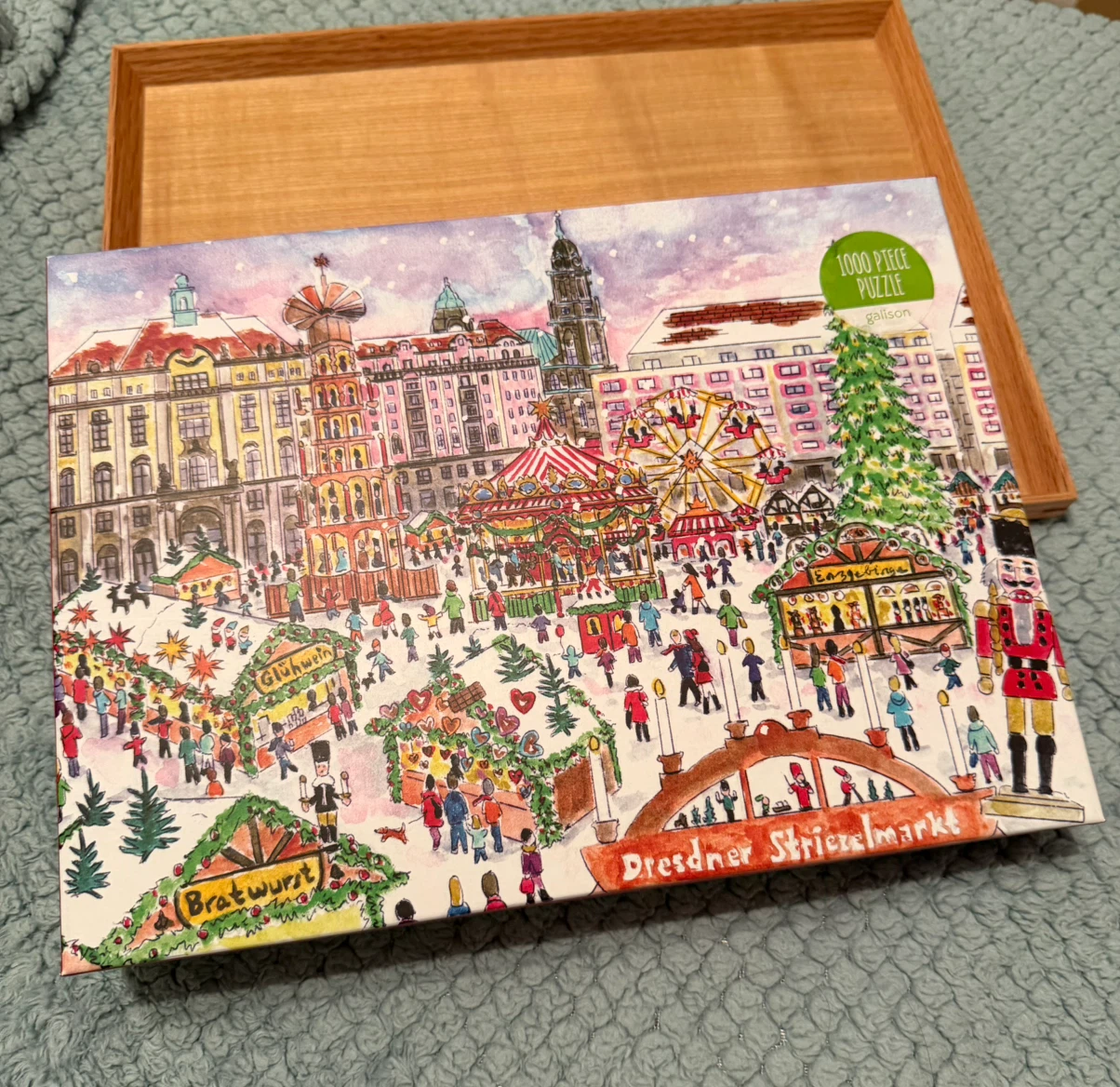Galison Michael Storrings Christmas Market Puzzle - 1000 Pieces