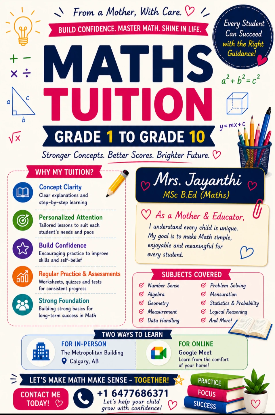 Math Tutoring Grade 1-10