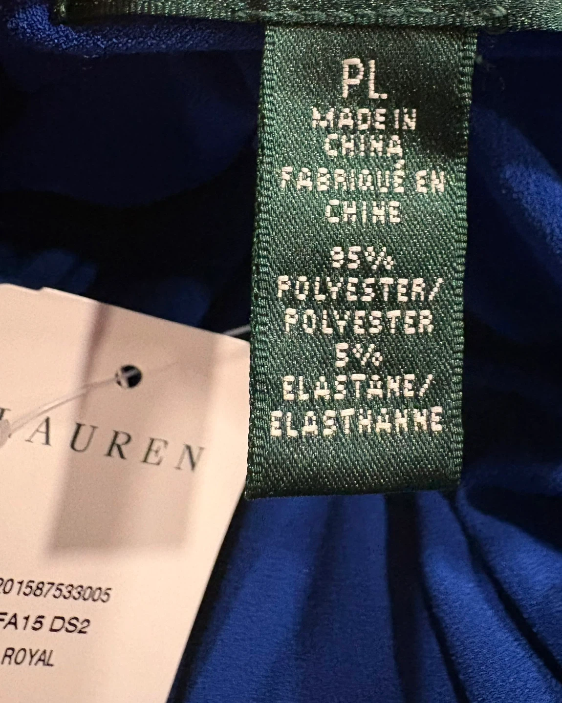 Lauren Ralph Lauren Petite Royal Blue Long Sleeve Top Size PL - photo 3