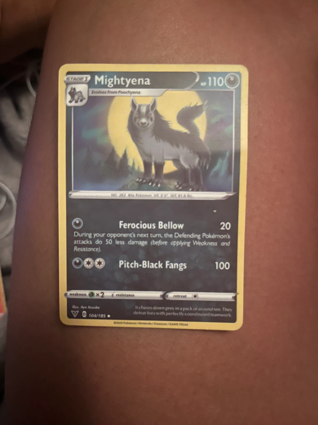 Pokemon Mightyena 104/185 Trading Card
