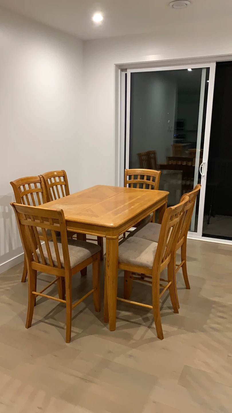 Wooden Dining Table with 8 Chairs - photo 3