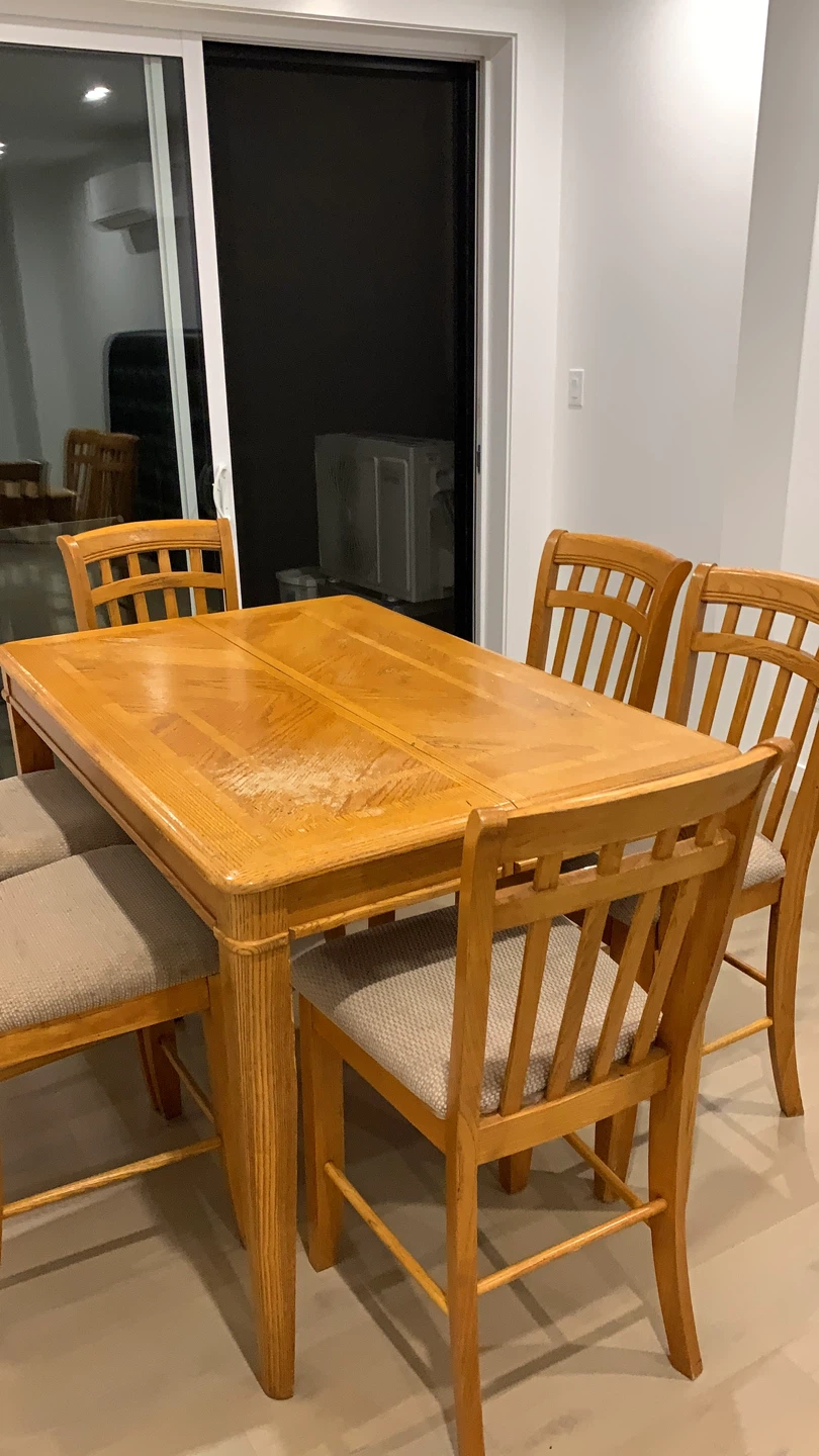 Wooden Dining Table with 8 Chairs - photo 4