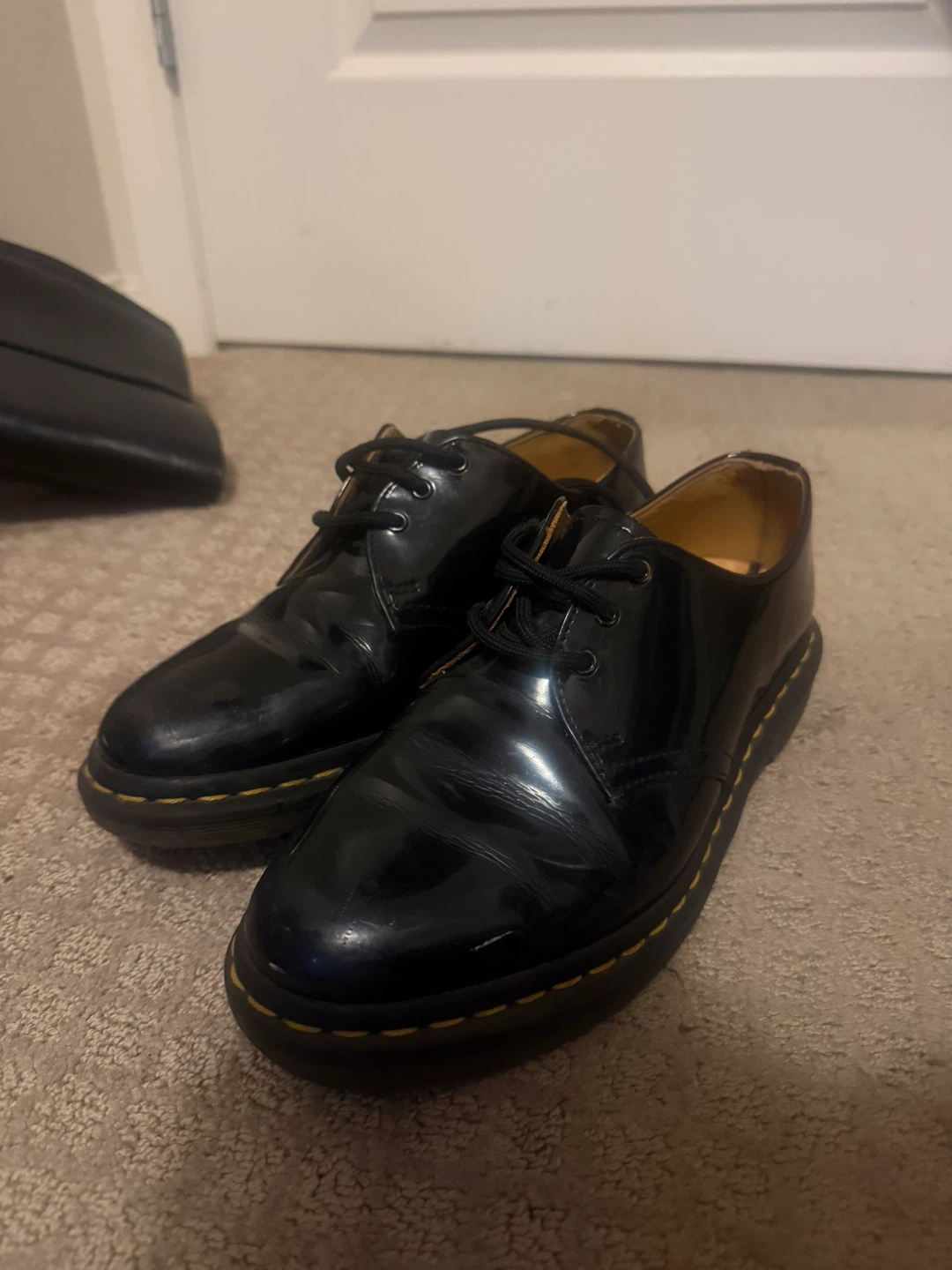 Dr. Martens 1461 Black Patent Leather Shoes - Size 7 UK