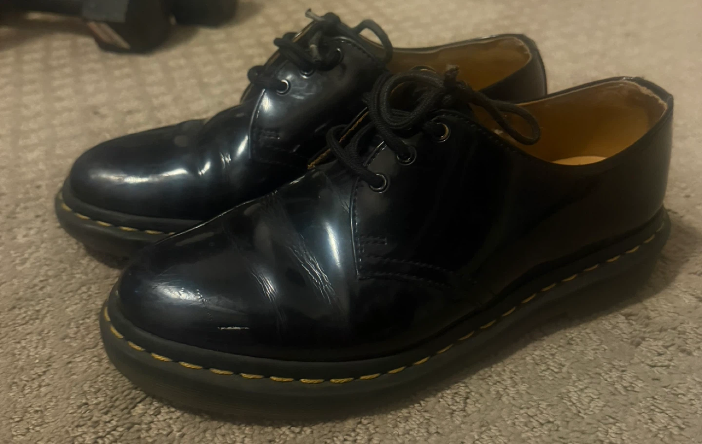 Dr. Martens 1461 Black Patent Leather Shoes - Size 7 UK - photo 4