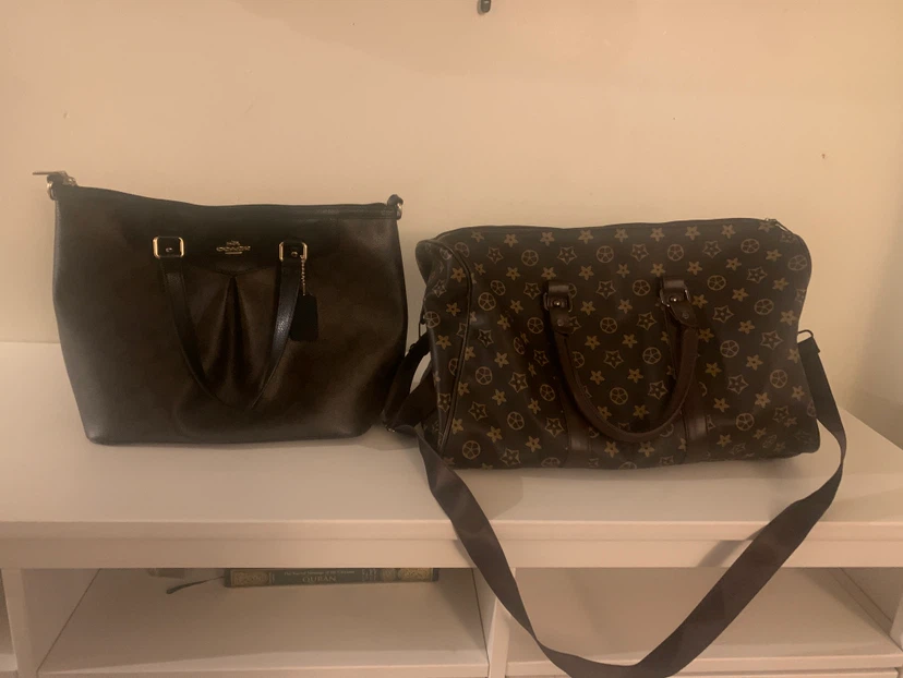 Coach Tote and Patterned Duffel Bag