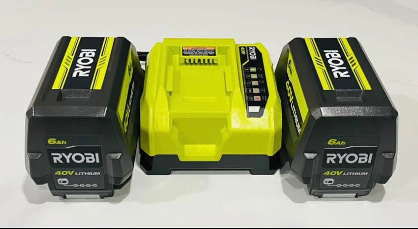 Ryobi 40V Lithium 6Ah Batteries (2) with Charger