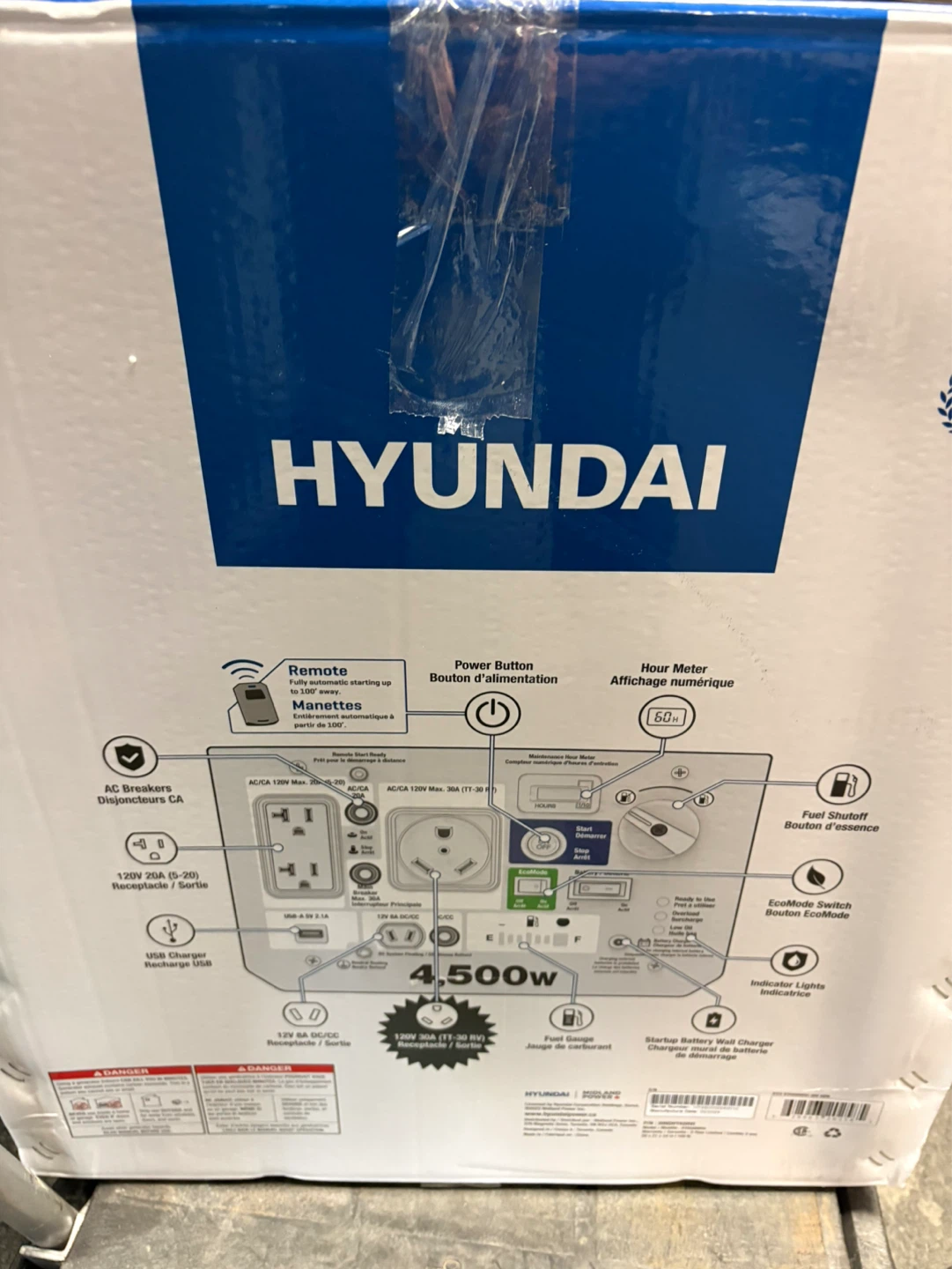 Brand New Hyundai HY4500RVi Inverter Generator receipt inc - photo 4