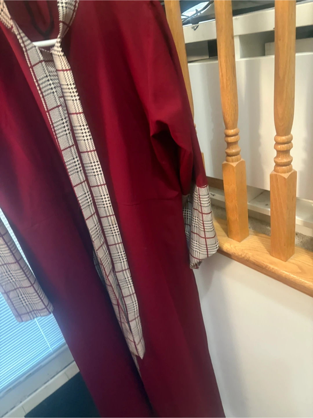 Olive Green Zip-Up Dress with Red Stripes - photo 3