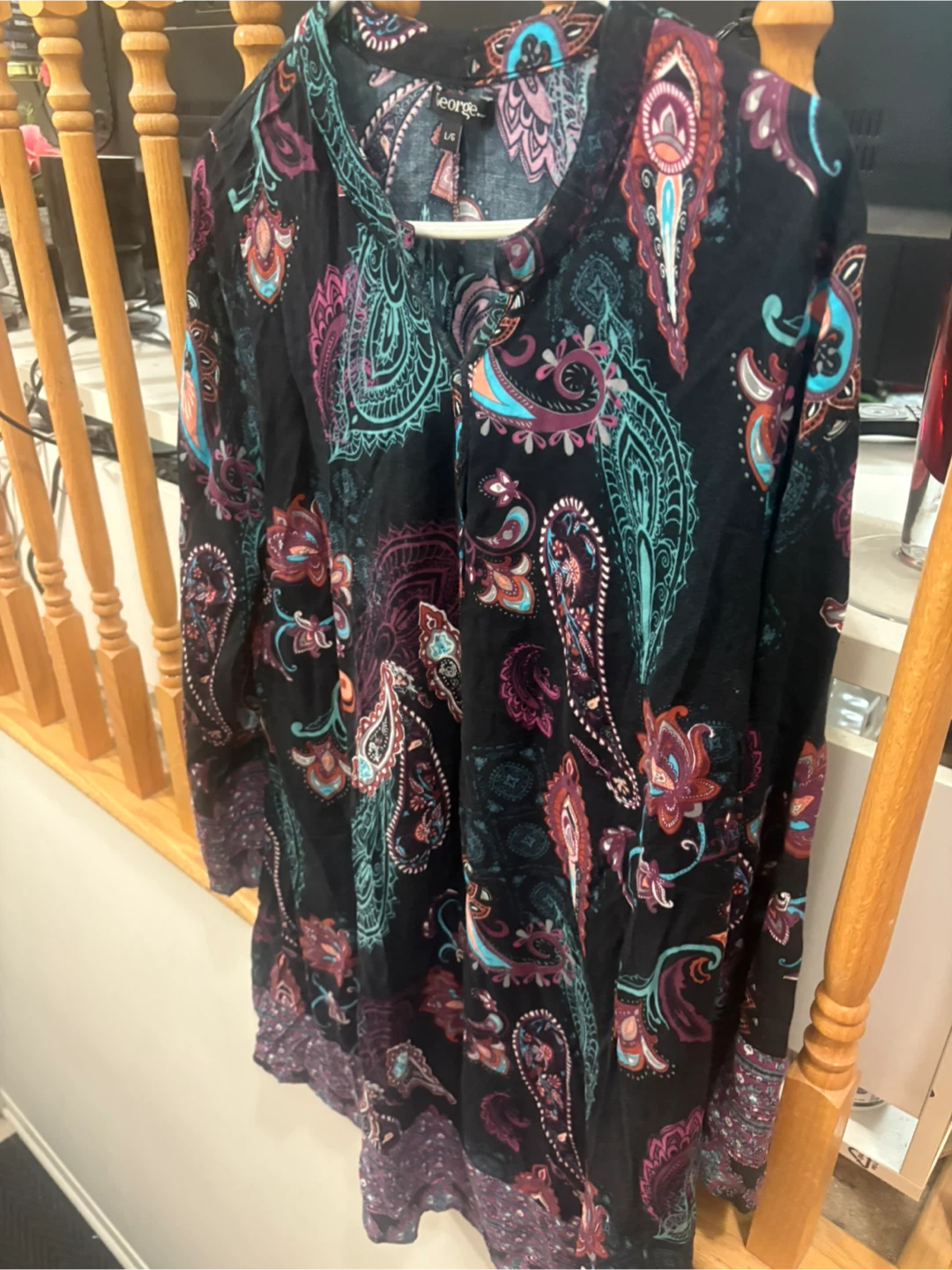 George Women's Paisley Print Long Sleeve Tunic - photo 2