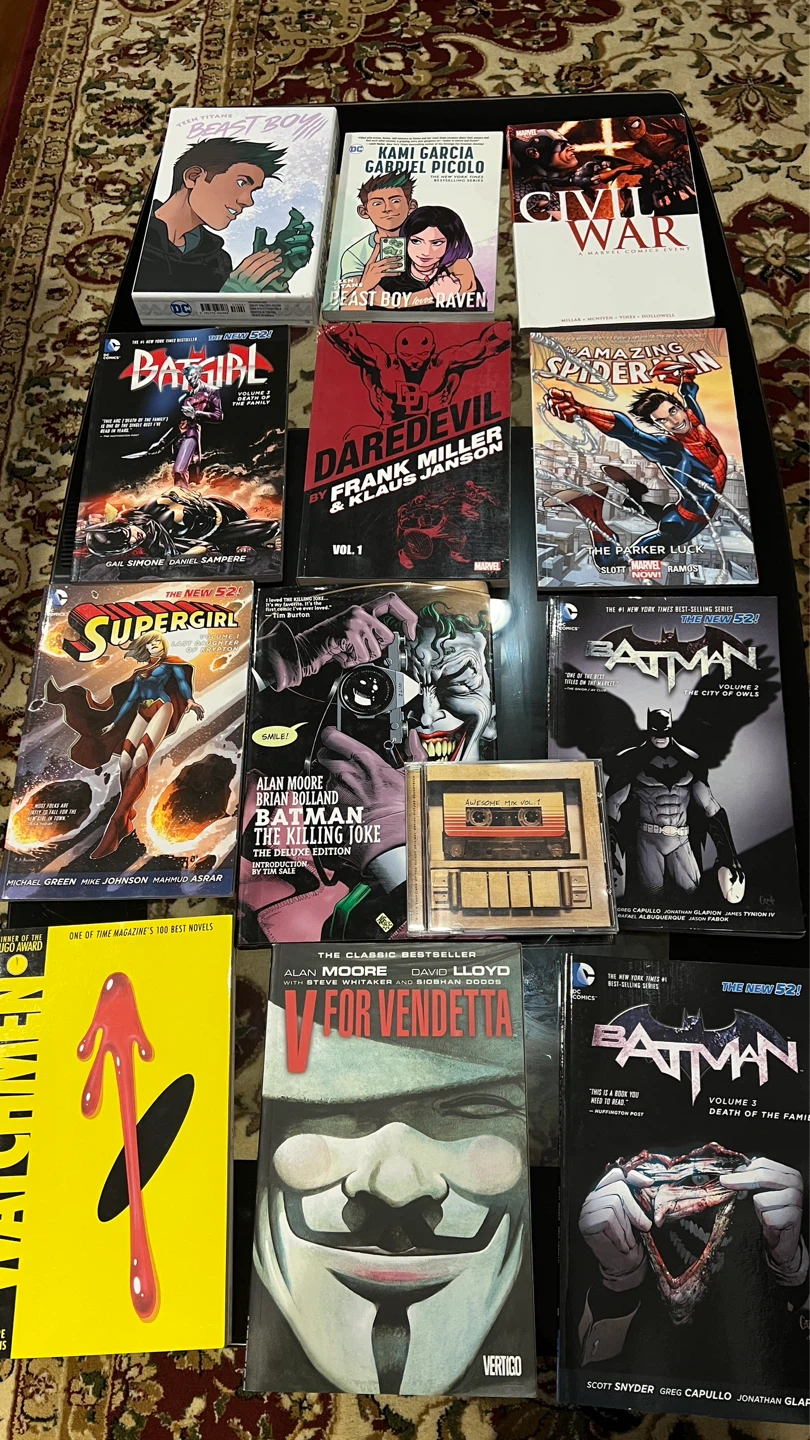 Collection of DC & Marvel Graphic Novels and Comics