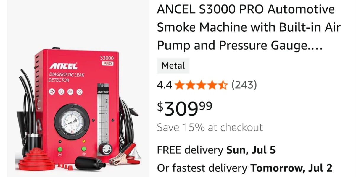 ANCEL S3000 PRO Diagnostic Leak Detector - photo 4