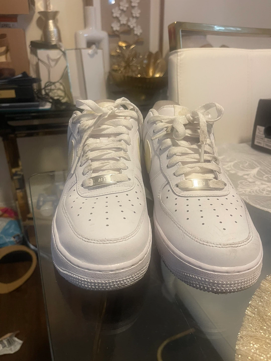 Nike Air Force 1 Low White/Pale Yellow Sneakers - photo 3