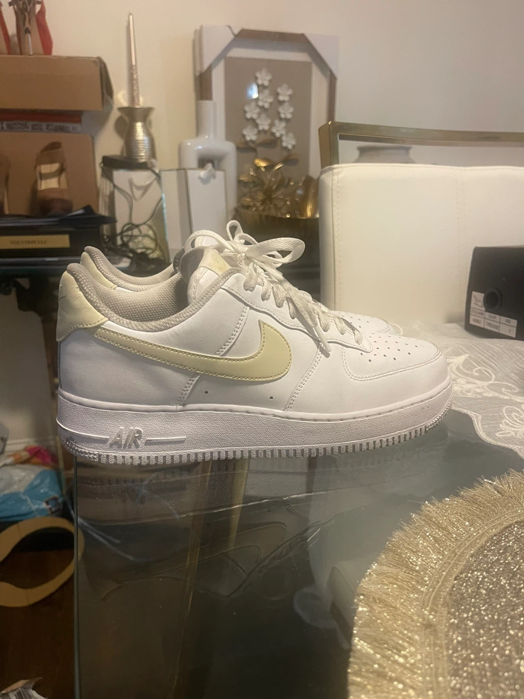Nike Air Force 1 Low White/Pale Yellow Sneakers - photo 4