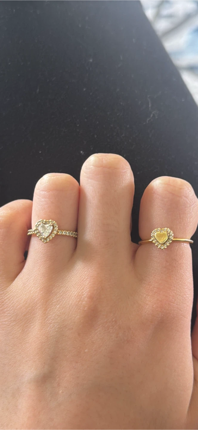 Two Heart Rings with Stones