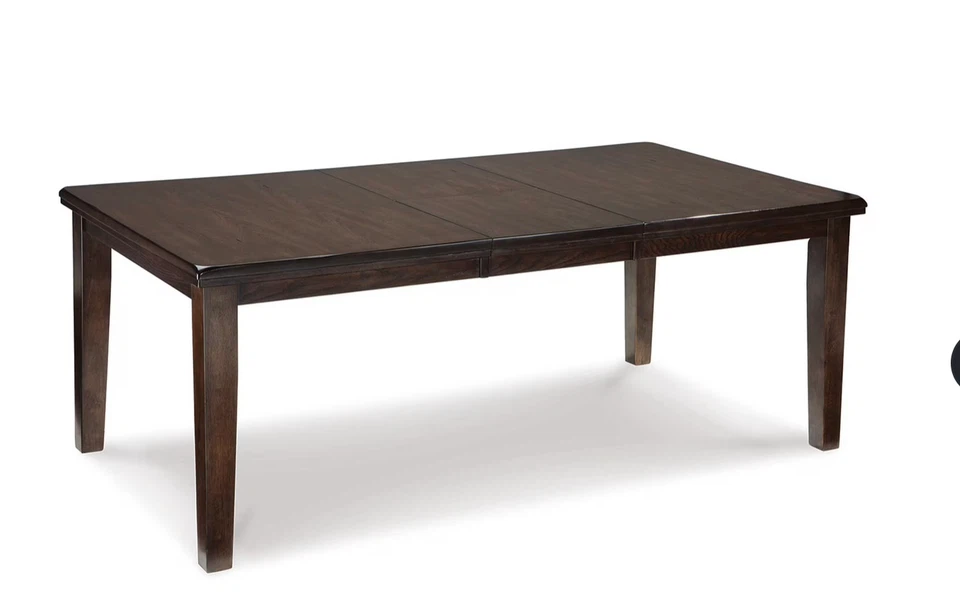 Dark Wood Dining Table with Extension