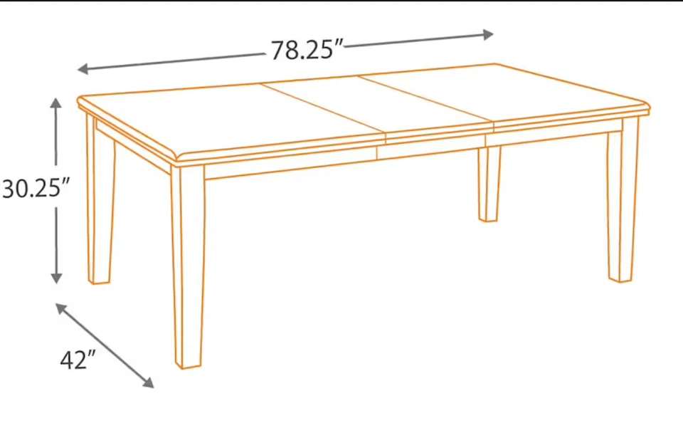 Dark Wood Dining Table with Extension - photo 2