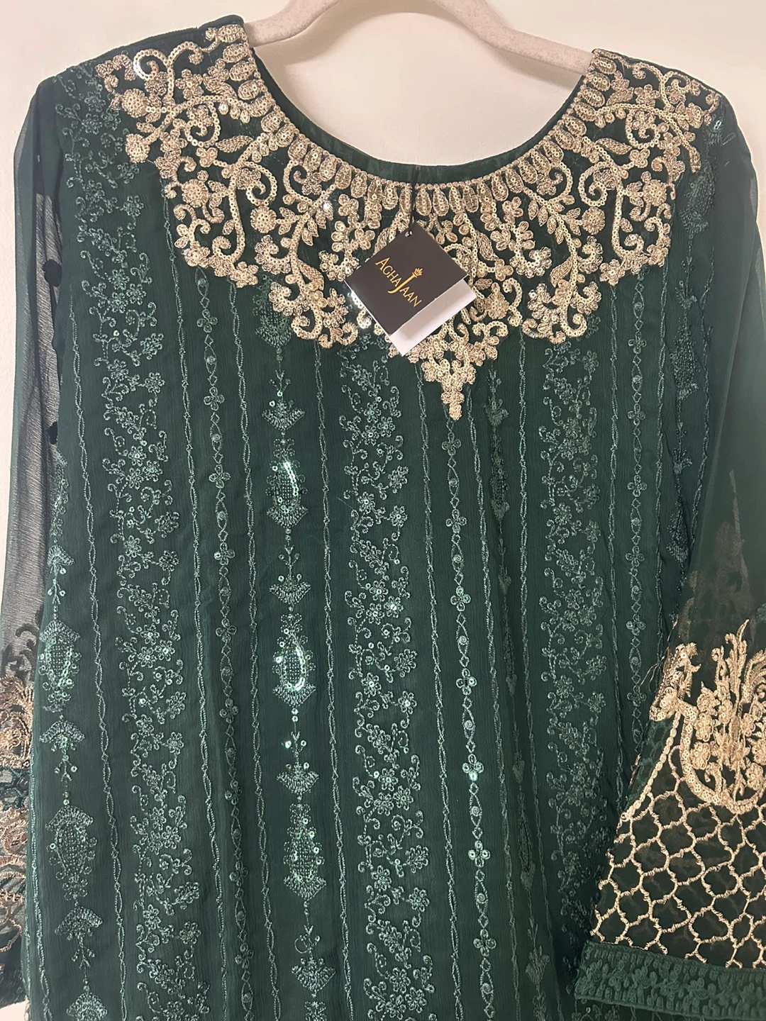 Green Embroidered Shalwar Kameez with Dupatta - photo 5