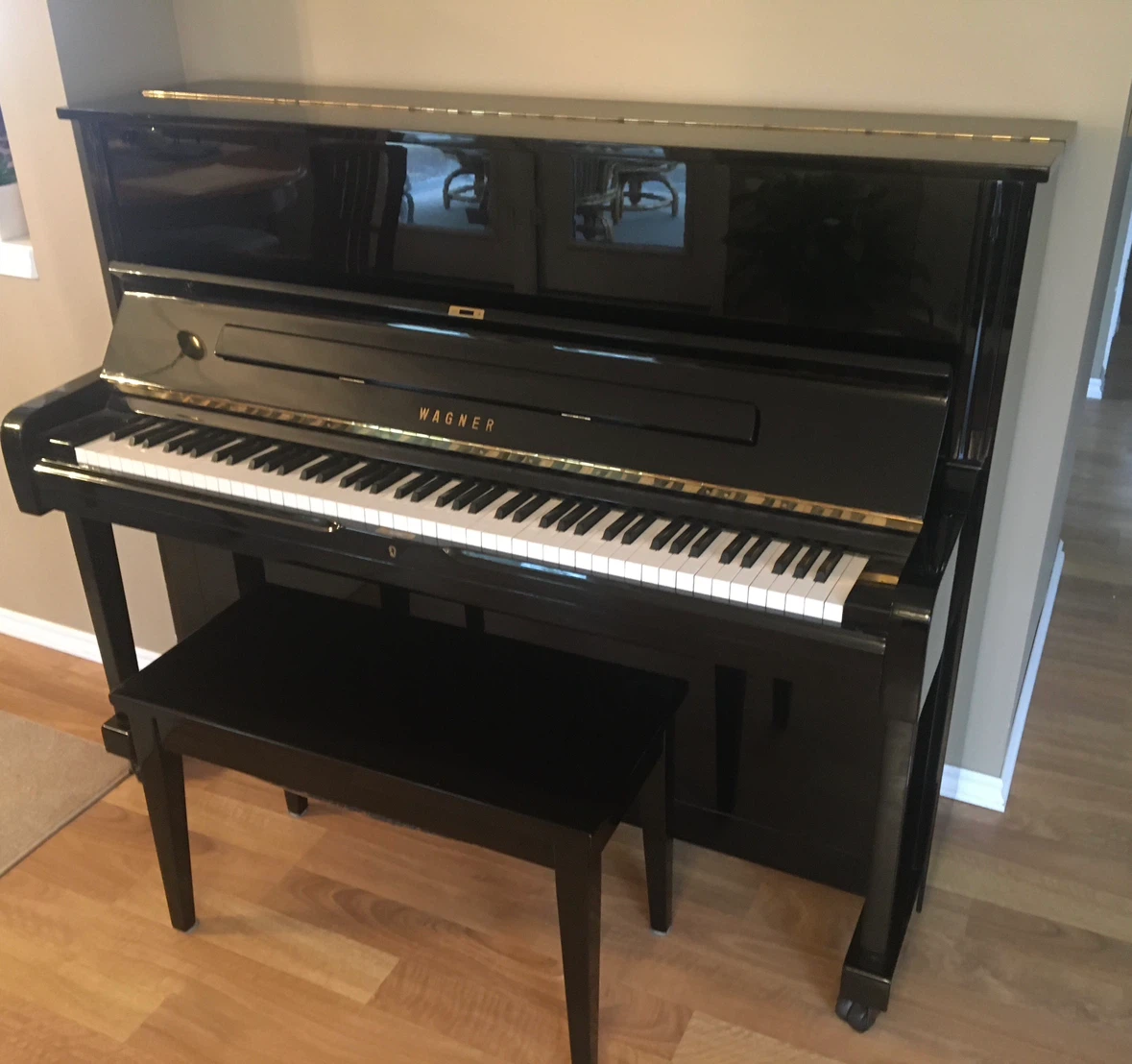 Pristine Wagner Upright Piano with Bench