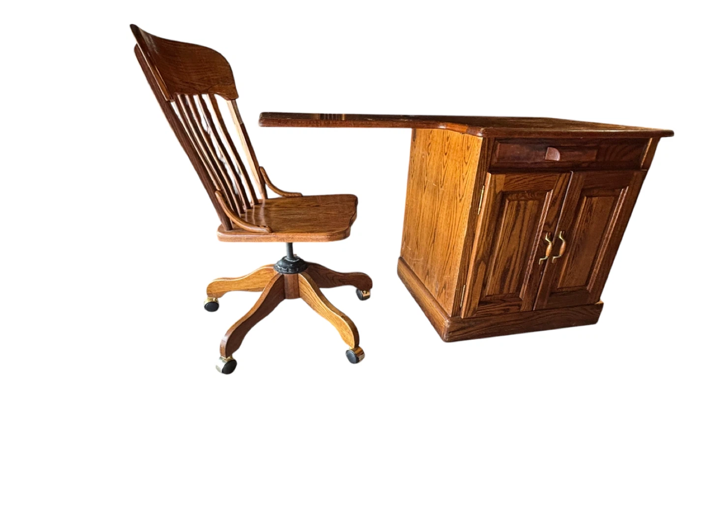 Solid Wood Executive Desk with Swivel Chair - photo 5