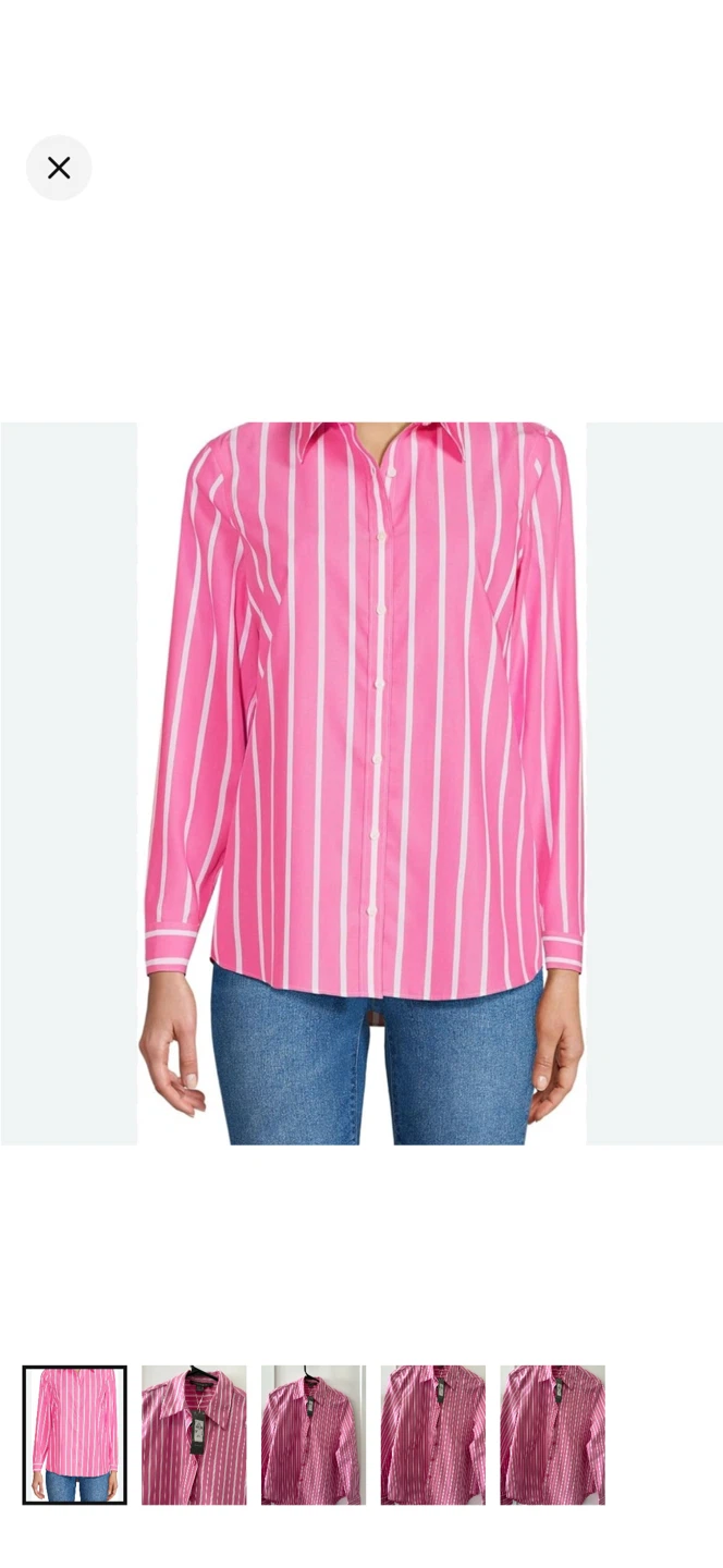 Brand new Pink Striped Button-Up Shirt