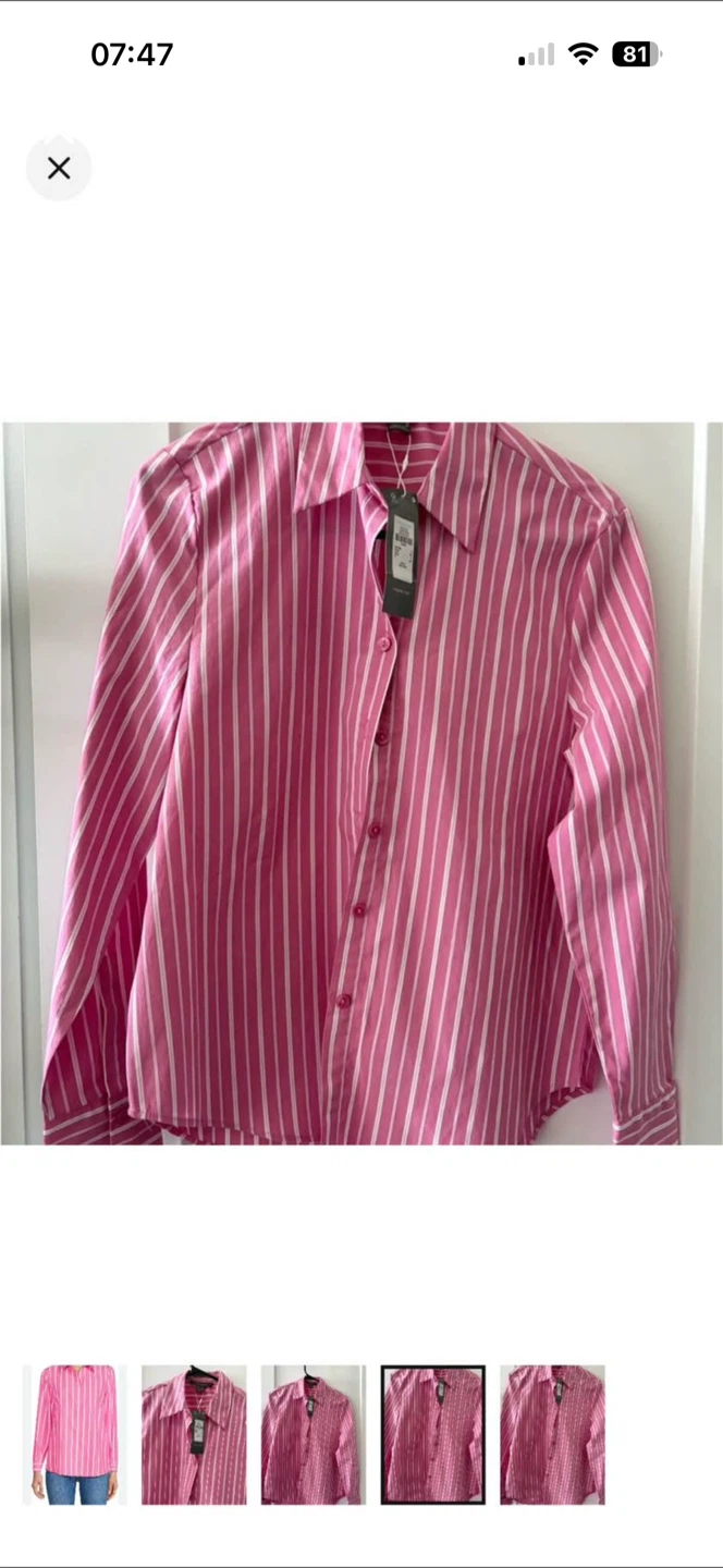 Brand new Pink Striped Button-Up Shirt - photo 2