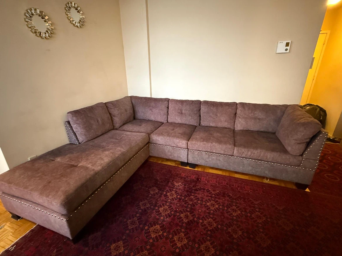 Gray Sectional Sofa l ship
