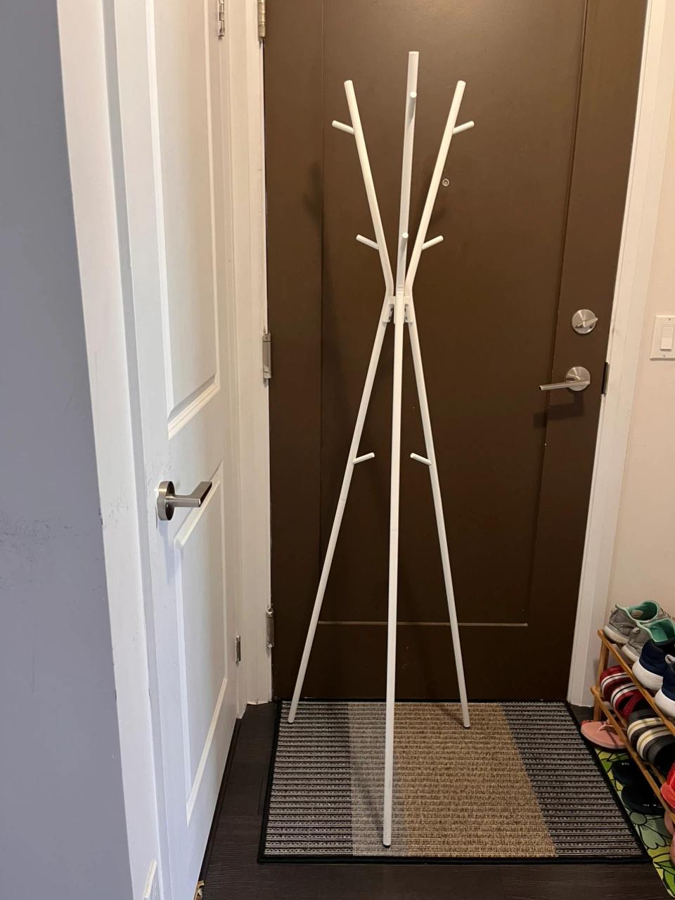 IKEA White Tree Coat Rack Stand