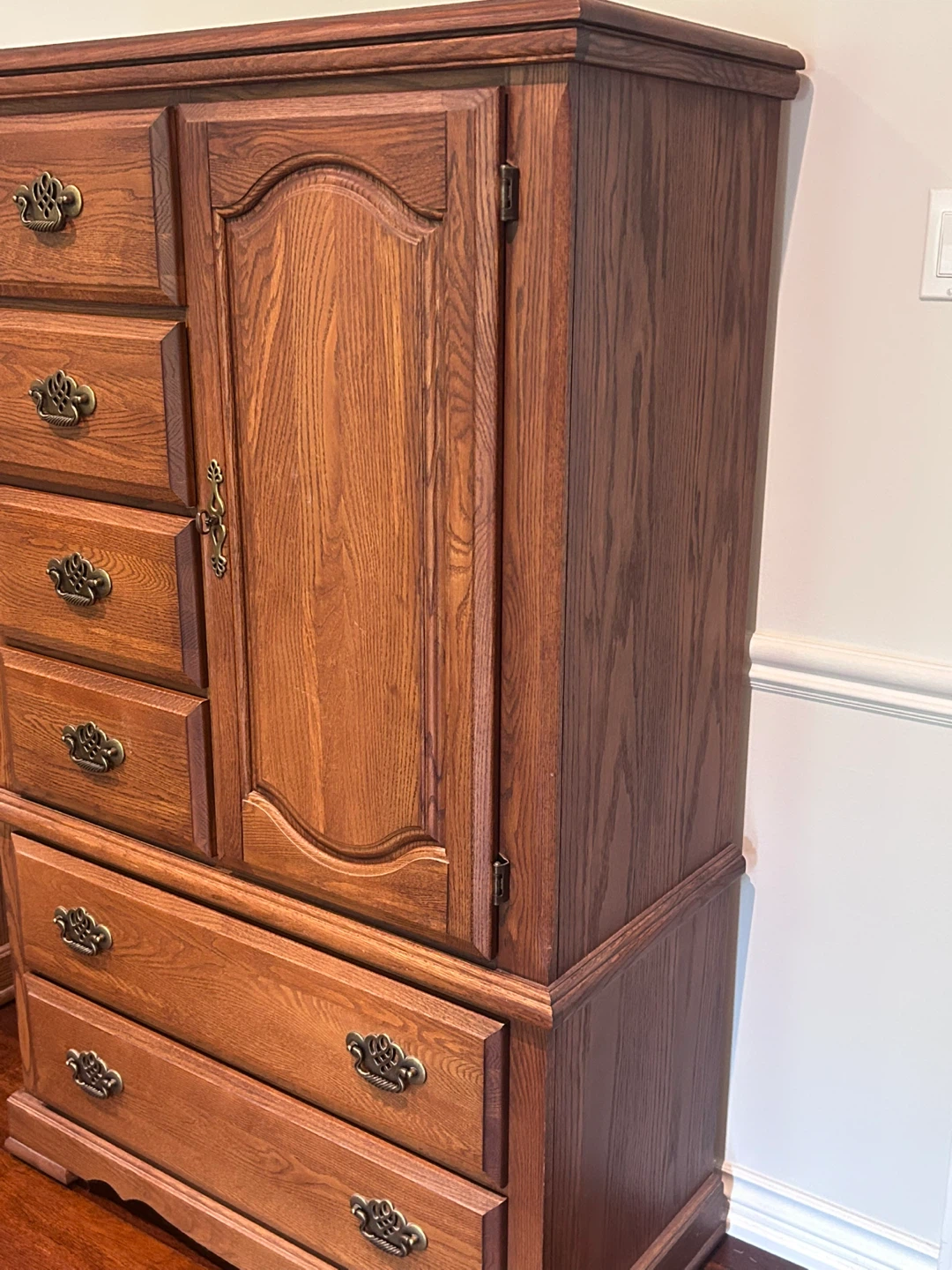 Solid Wood Dresser with Cabinet - photo 2