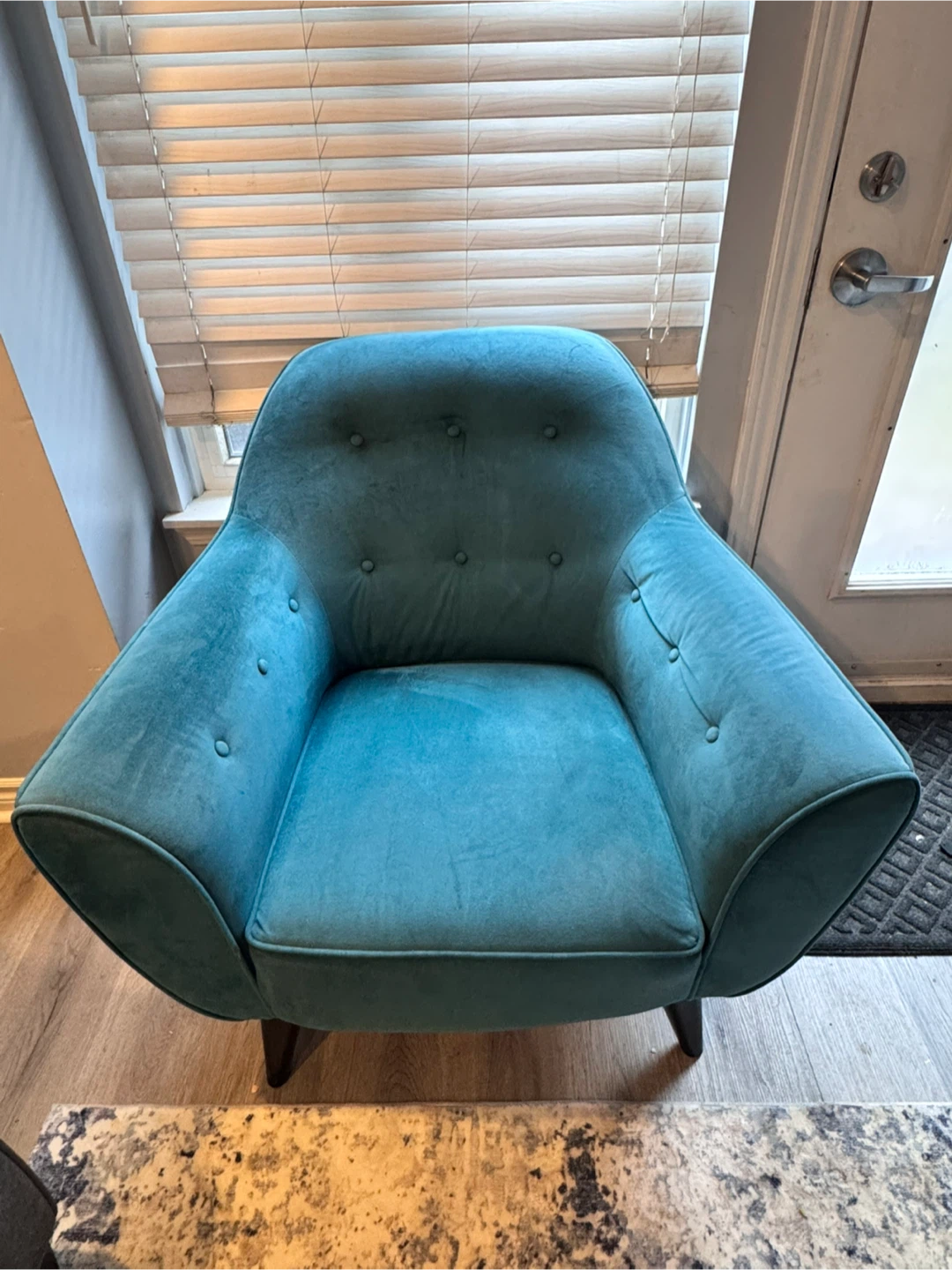 Teal accent chair -DYI