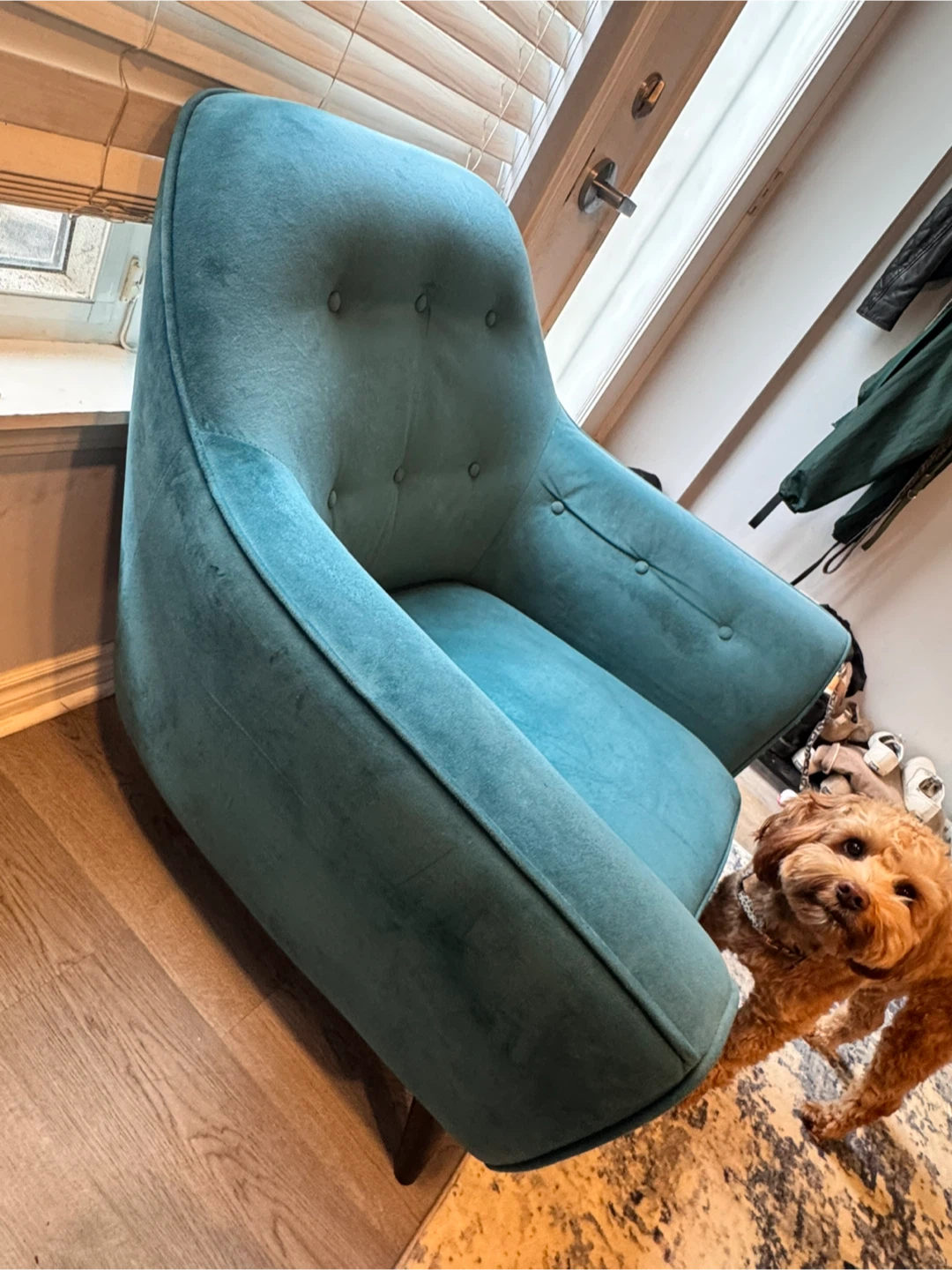 Teal accent chair -DYI - photo 3
