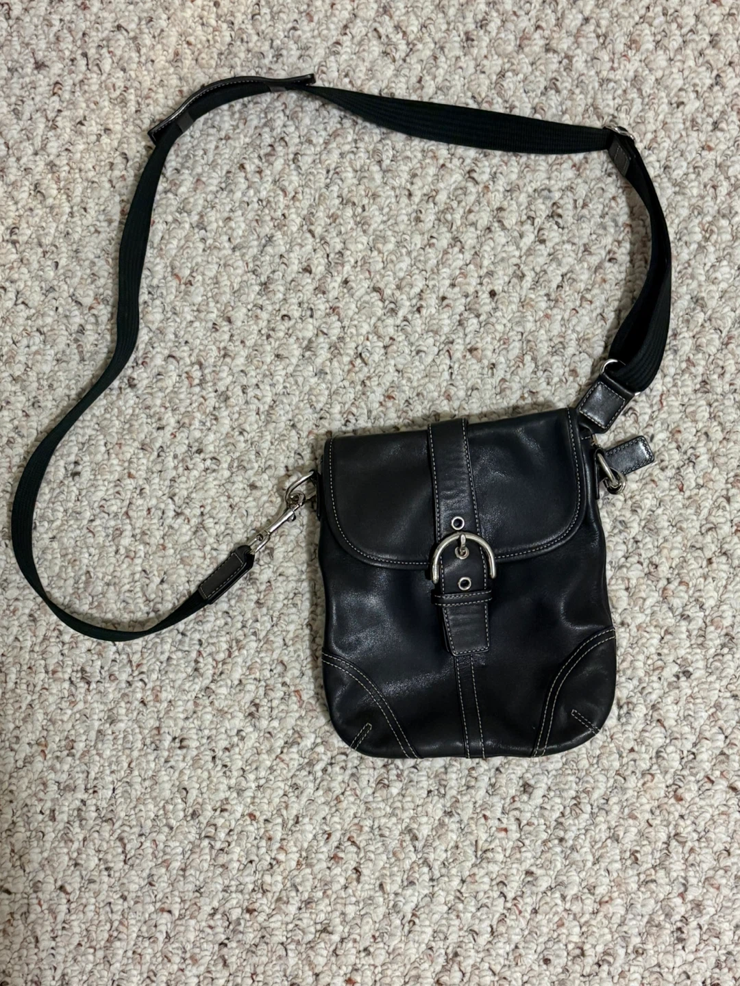 Coach Black Leather Crossbody Bag