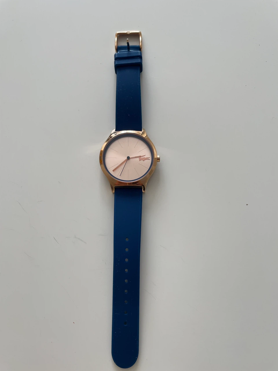 Lacoste Rose Gold Watch with Blue Strap