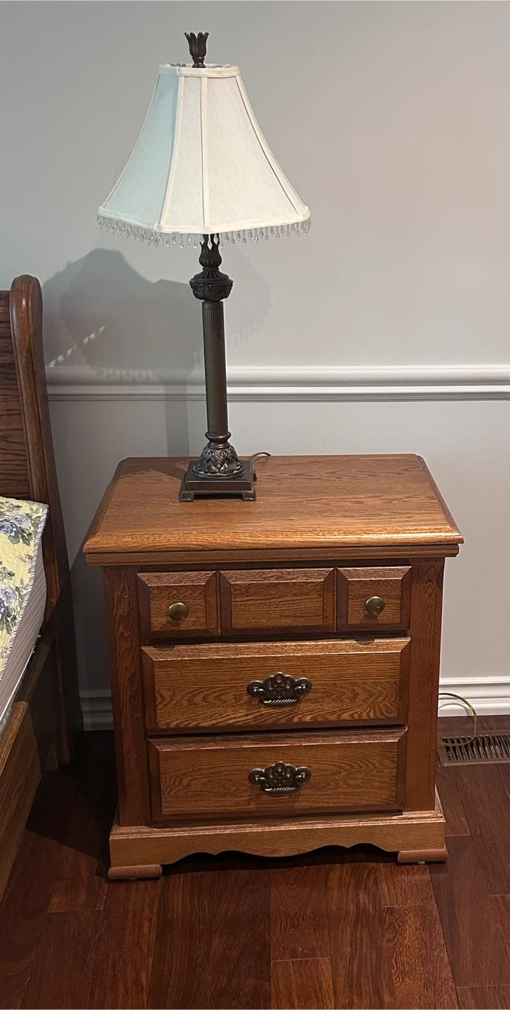 Wooden Nightstand with 3 Drawers ( x 2 )