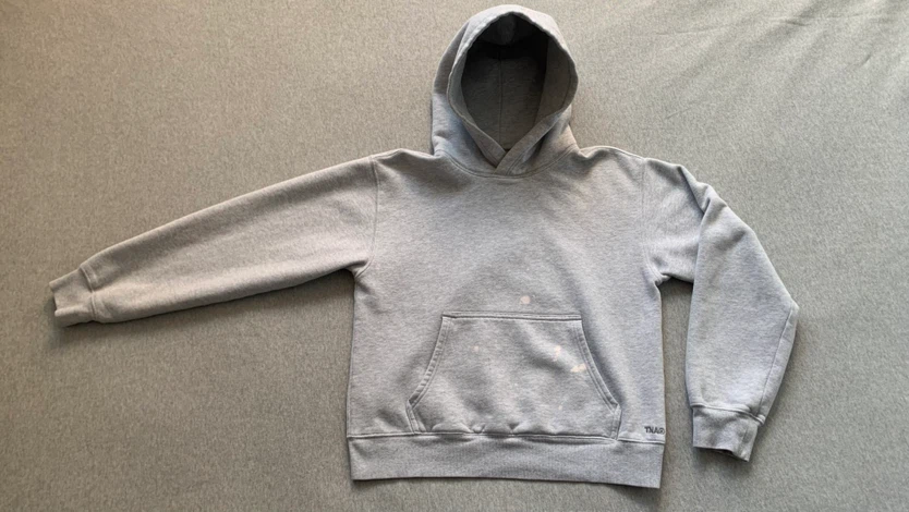 TNA Grey Hoodie - Size Small HAS BLEACH MARKS