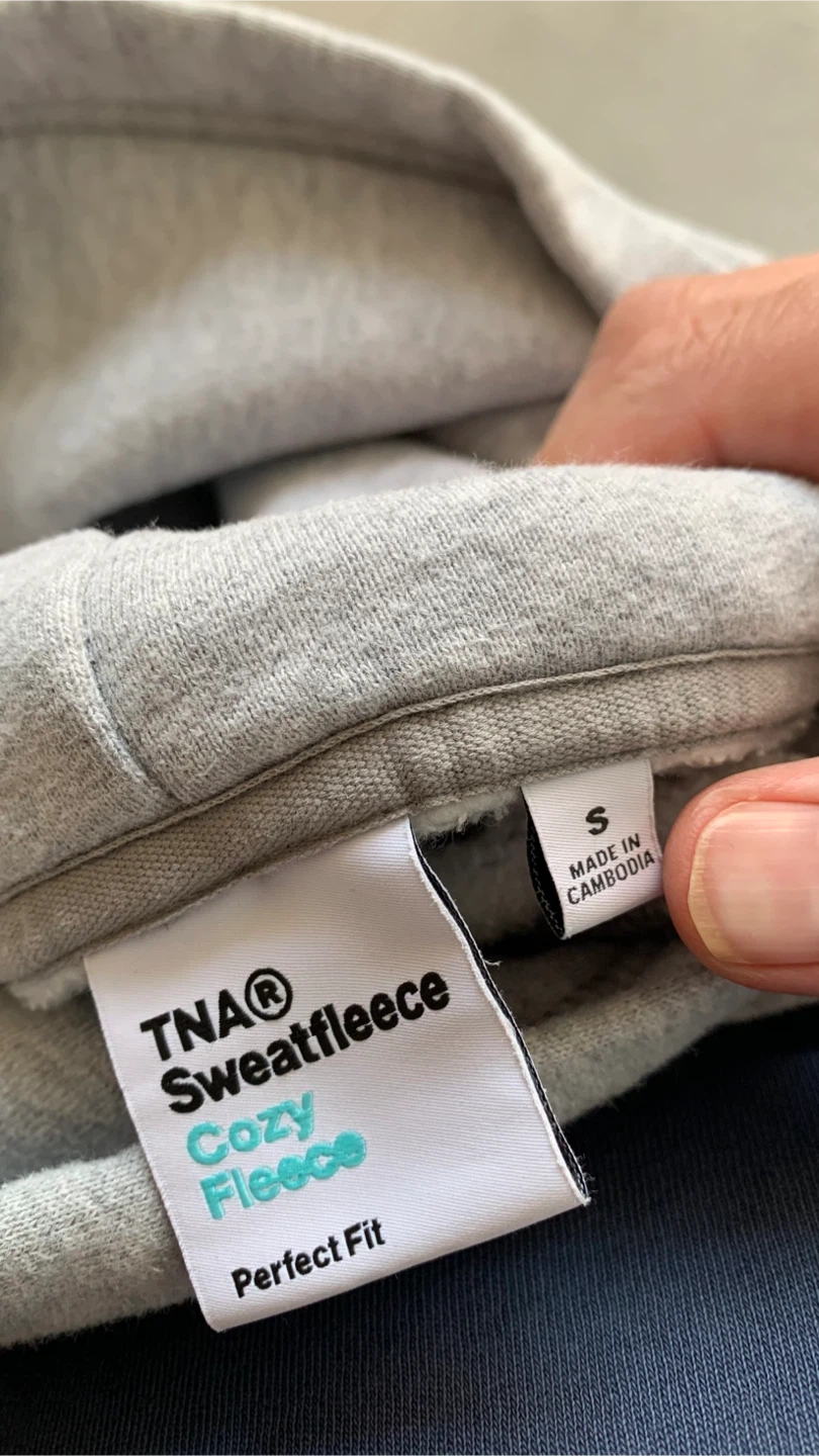 TNA Grey Hoodie - Size Small HAS BLEACH MARKS - photo 2