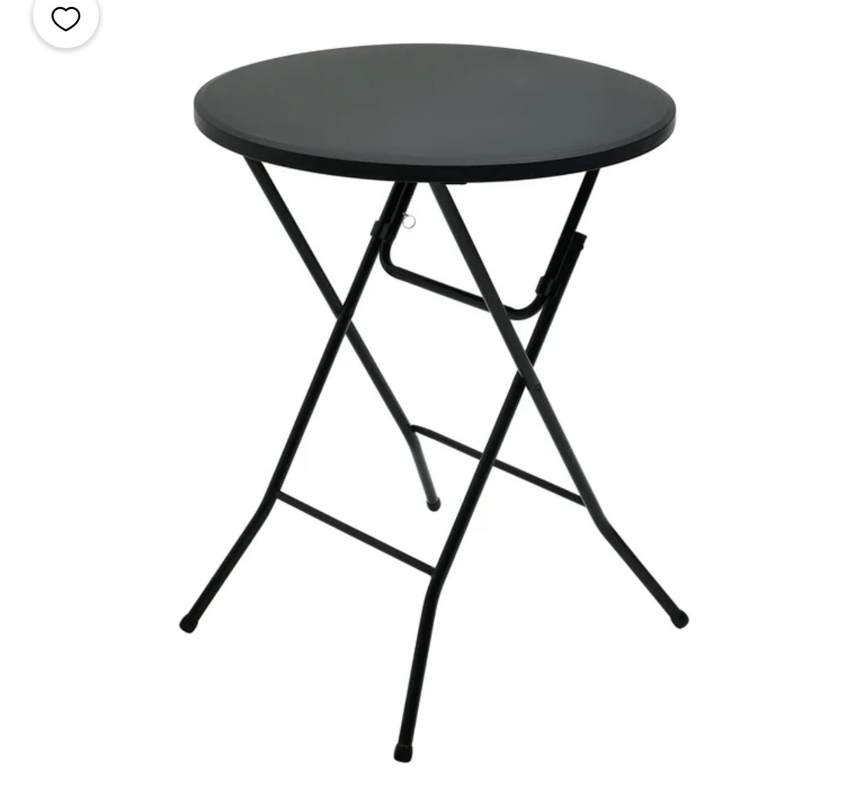 Black Round Folding Cocktail Table - photo 2