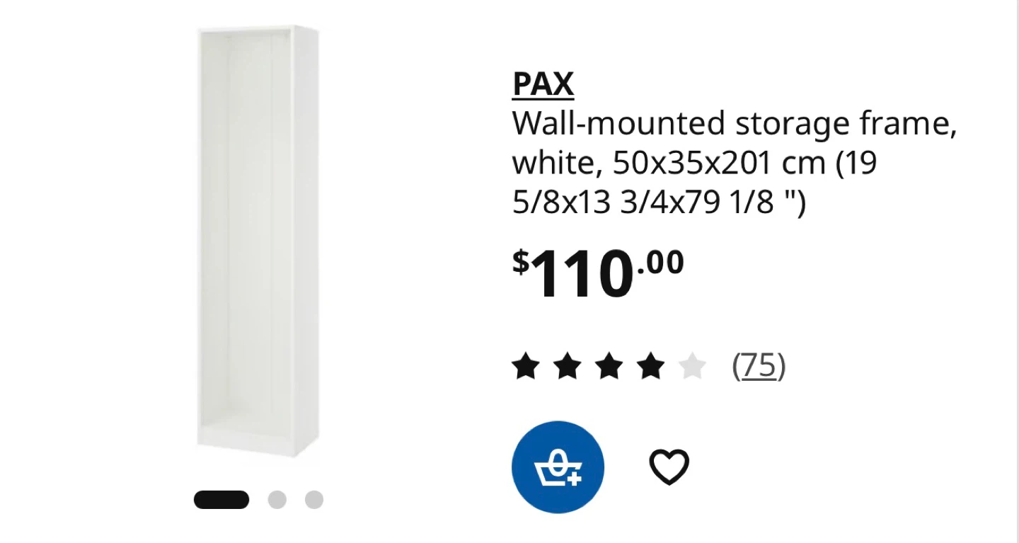 IKEA PAX Wardrobe Frame with KOMPLEMENT Drawers - photo 4