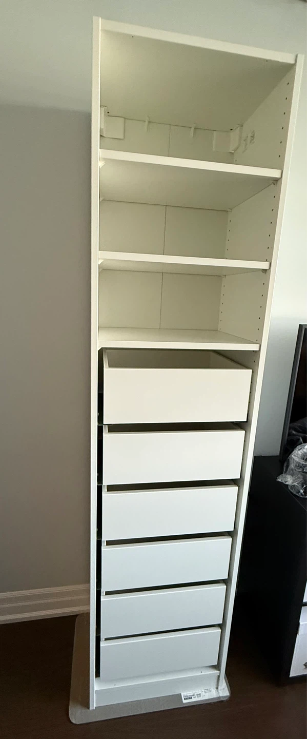 IKEA PAX Wardrobe Frame with KOMPLEMENT Drawers