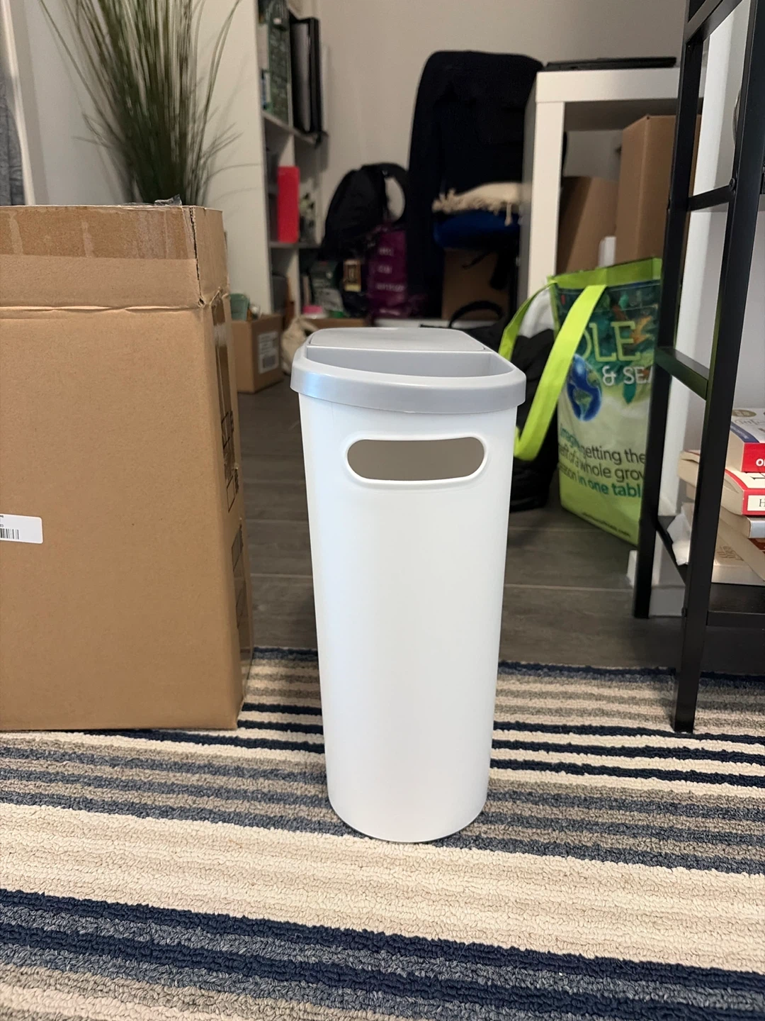 White and Grey Dual Compartment Bin - photo 3
