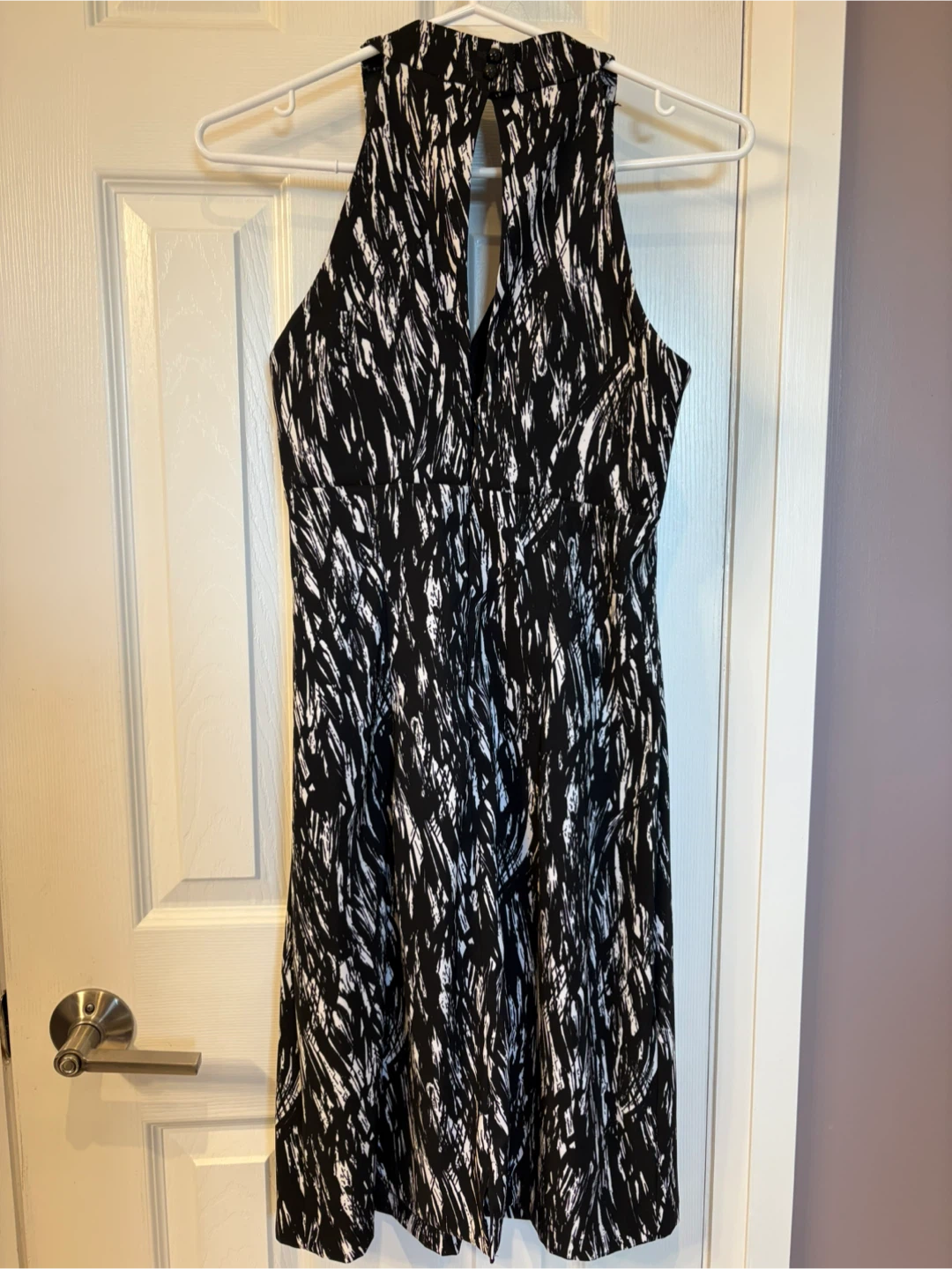 Black and white  halter dress